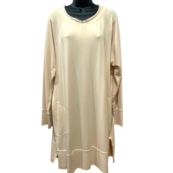 Urban Muu Muu Womens OS Butterscotch Lounge Tunic Sweatshirt Dress Swarovski - Picture 1 of 13